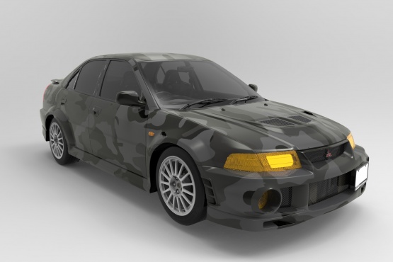 Разработка дизайна на Mitsubishi Lancer Evolution 6