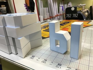 Изготовление объемных несветовых букв