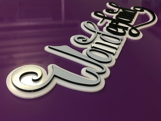 Изготовление объемных букв.