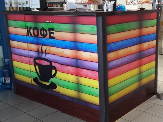 Оформление стойки кофейни "Ноты кофе"