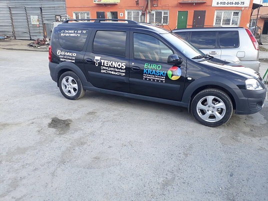 Реклама на автомобиль лада ларгус. Евро краски