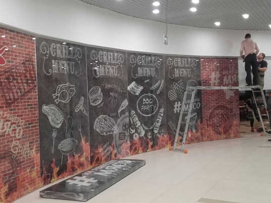 Оформление рекламной пленкой