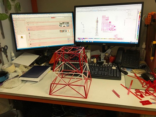 Изготовление макета телевышки.