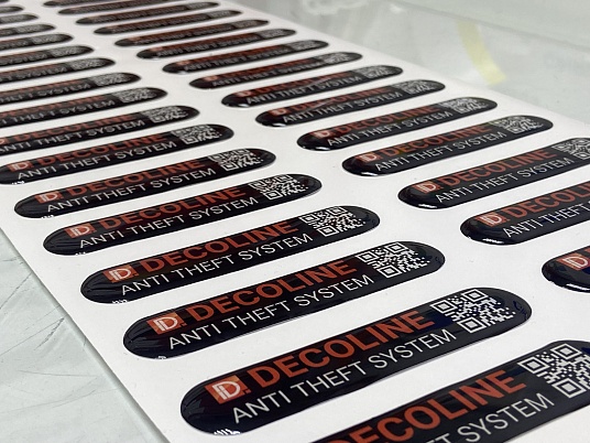 Печать объемных наклеек