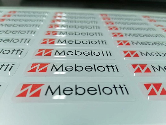 Печать объемных наклеек