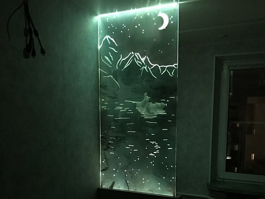 Перегородка с подсветкой