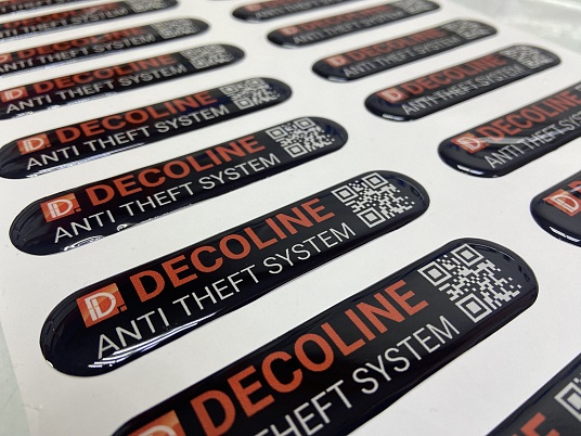 Печать объемных наклеек