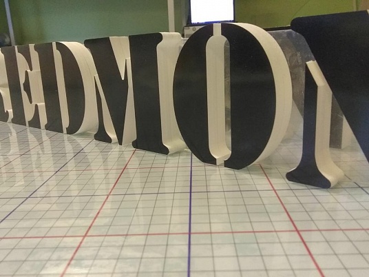 Изготовление объемных букв.