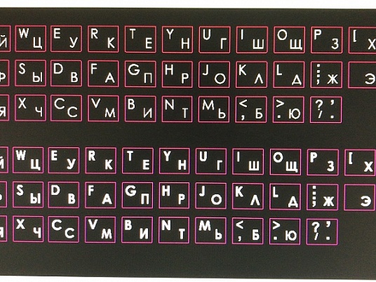 Наклейки на клавиатуру