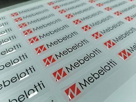 Печать объемных наклеек