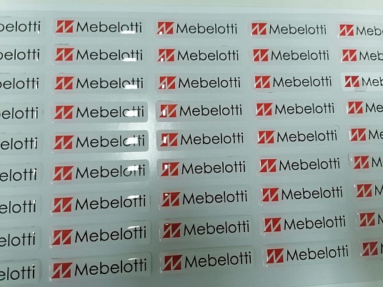 Печать объемных наклеек