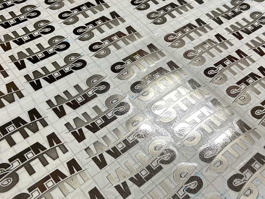 Изготовление никелевых наклеек